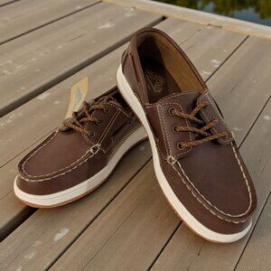 Thereabouts Boys Tan Boat Shoes 3M Synthetic Leather‎ Casual Deck Style